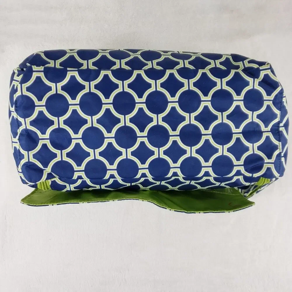 Ju-Ju-Be Diaper Bag Better Be in Royal Envy Blue White Multi Pocket Adjustable